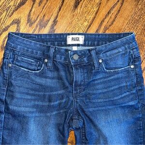 PAIGE Women's Dark Blue Jeans Kylie Crop